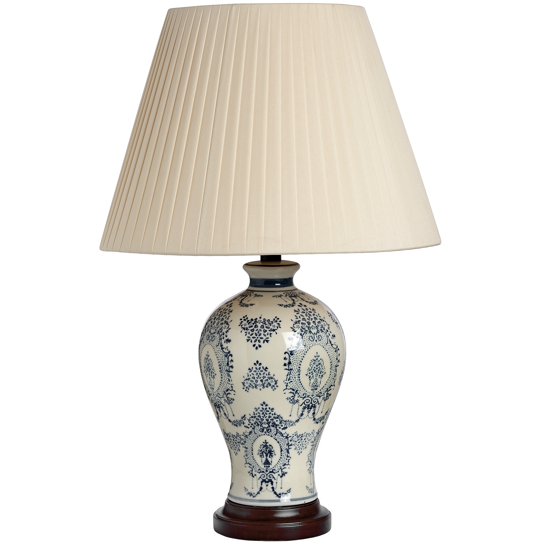 Keramická stolní lampa OLD PATTERNED 53cm